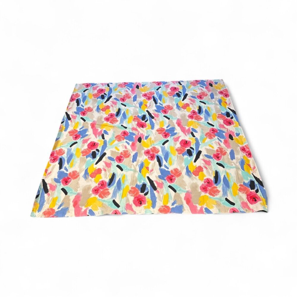 Kate Spade NY Designer Shower Curtain – Multicolor Brushstroke Floral Print – Co - Picture 3 of 6